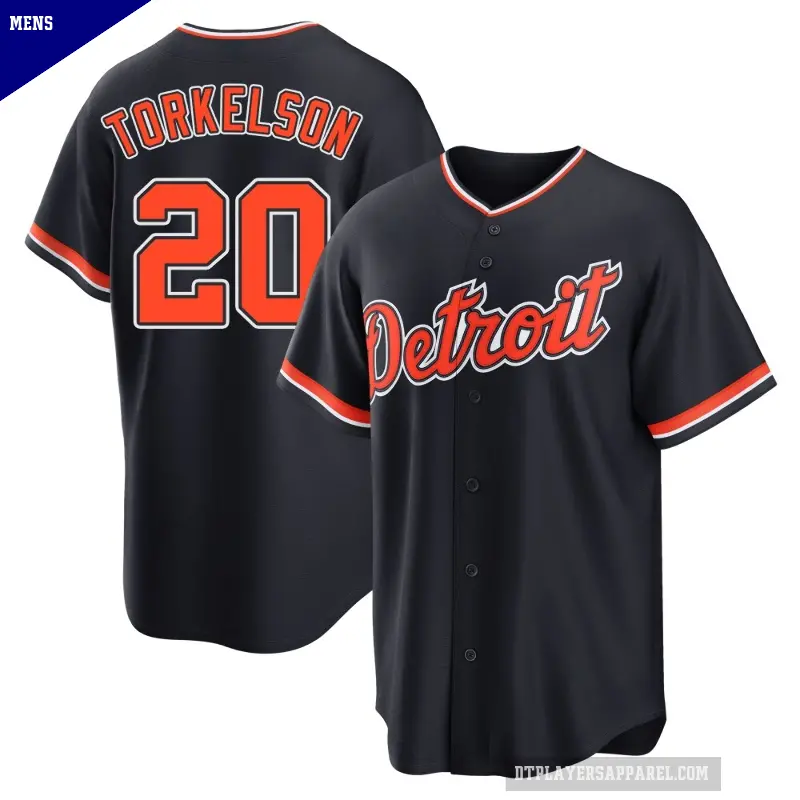 Men's No.20 Spencer Torkelson Detroit Tigers Navy Replica Alternate 2nd Jersey