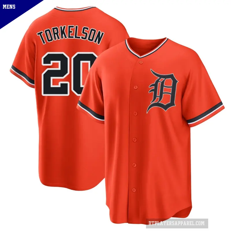Men's No.20 Spencer Torkelson Detroit Tigers Orange Replica Alternate Jersey