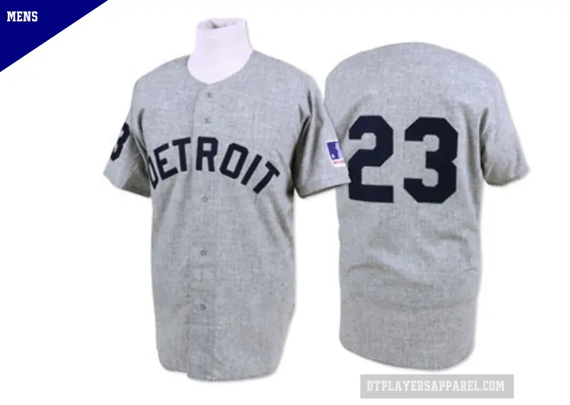 Men's No.23 Willie Horton Detroit Tigers Grey Authentic 1969 Throwback Jersey