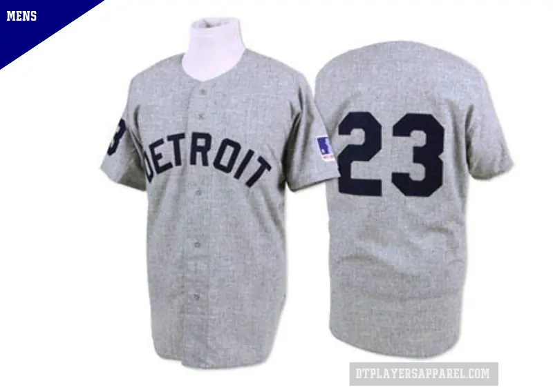 Men's No.23 Willie Horton Detroit Tigers Grey Replica 1969 Throwback Jersey