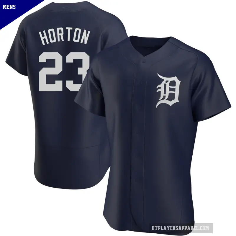 Men's No.23 Willie Horton Detroit Tigers Navy Authentic Alternate Jersey