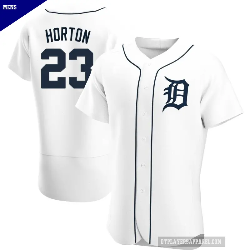 Men's No.23 Willie Horton Detroit Tigers White Authentic Home Jersey