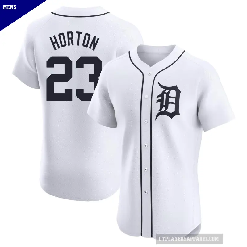 Men's No.23 Willie Horton Detroit Tigers White Elite Home Jersey