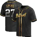 Men's No.27 Andre Lipcius Detroit Tigers Gold Replica Black en Alternate Jersey