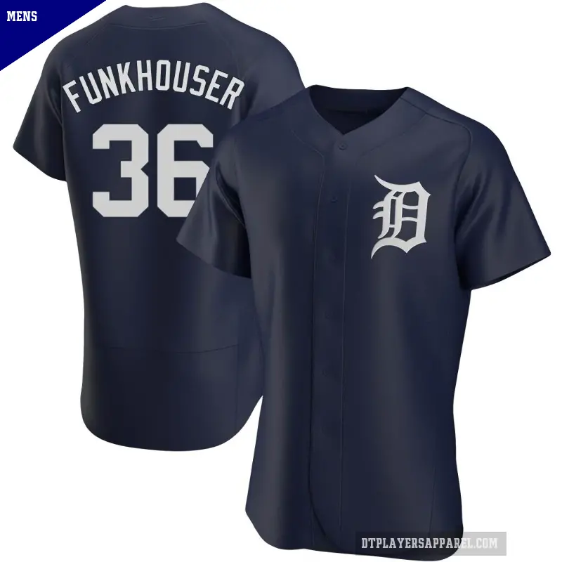 Men's No.36 Kyle Funkhouser Detroit Tigers Navy Authentic Alternate Jersey