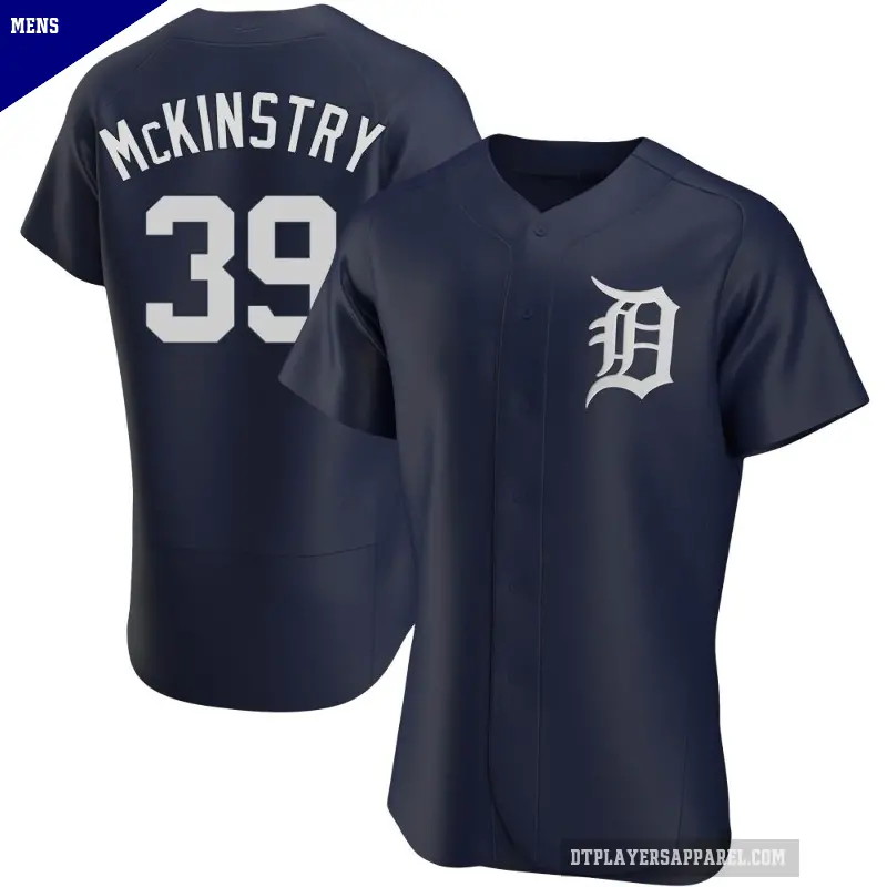 Men's No.39 Zach McKinstry Detroit Tigers Navy Authentic Alternate Jersey