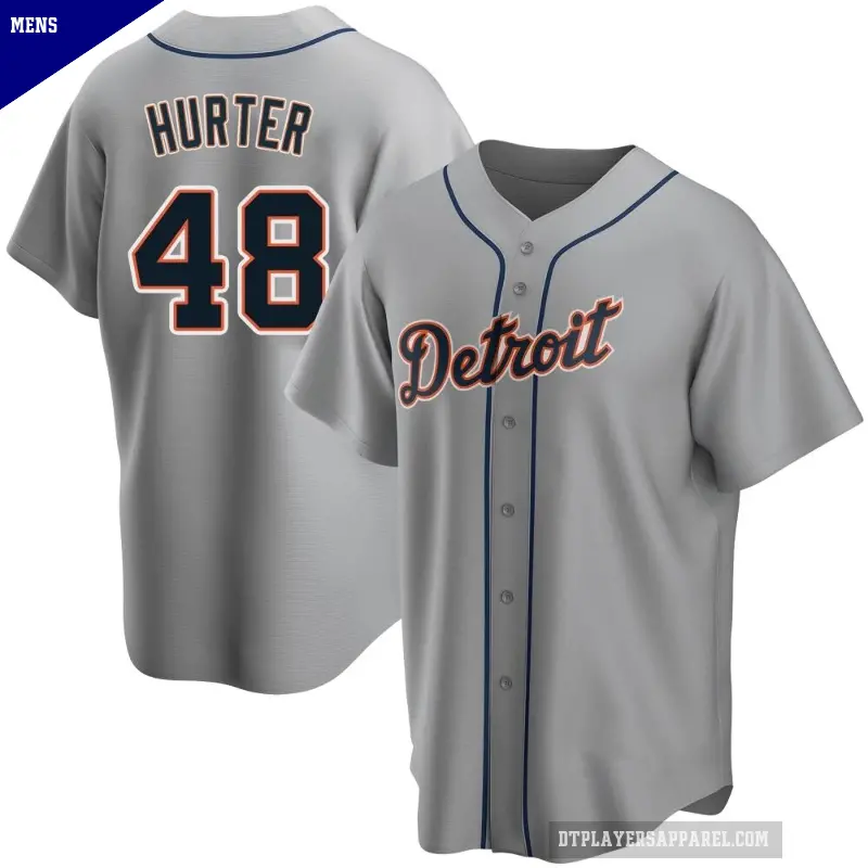 Men's No.48 Brant Hurter Detroit Tigers Gray Replica Road Jersey
