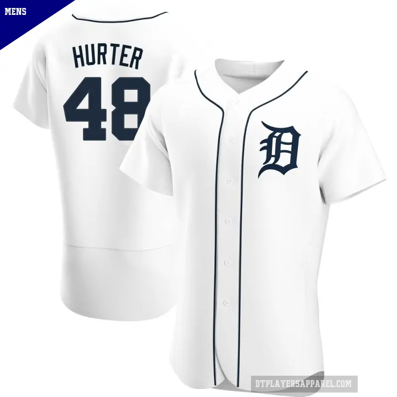 Men's No.48 Brant Hurter Detroit Tigers White Authentic Home Jersey