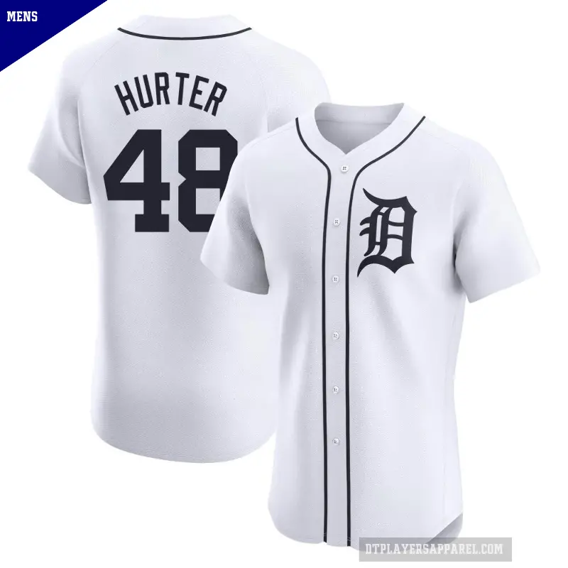 Men's No.48 Brant Hurter Detroit Tigers White Elite Home Jersey