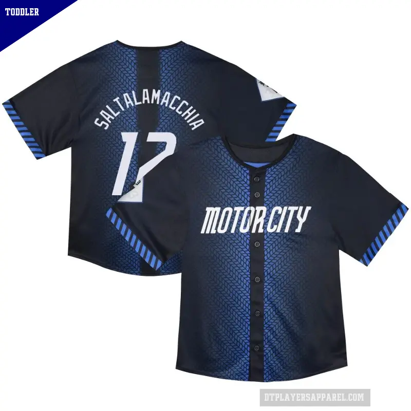Toddler No.12 Jarrod Saltalamacchia Detroit Tigers Blue Limited & Preschool 2024 City Connect Jersey