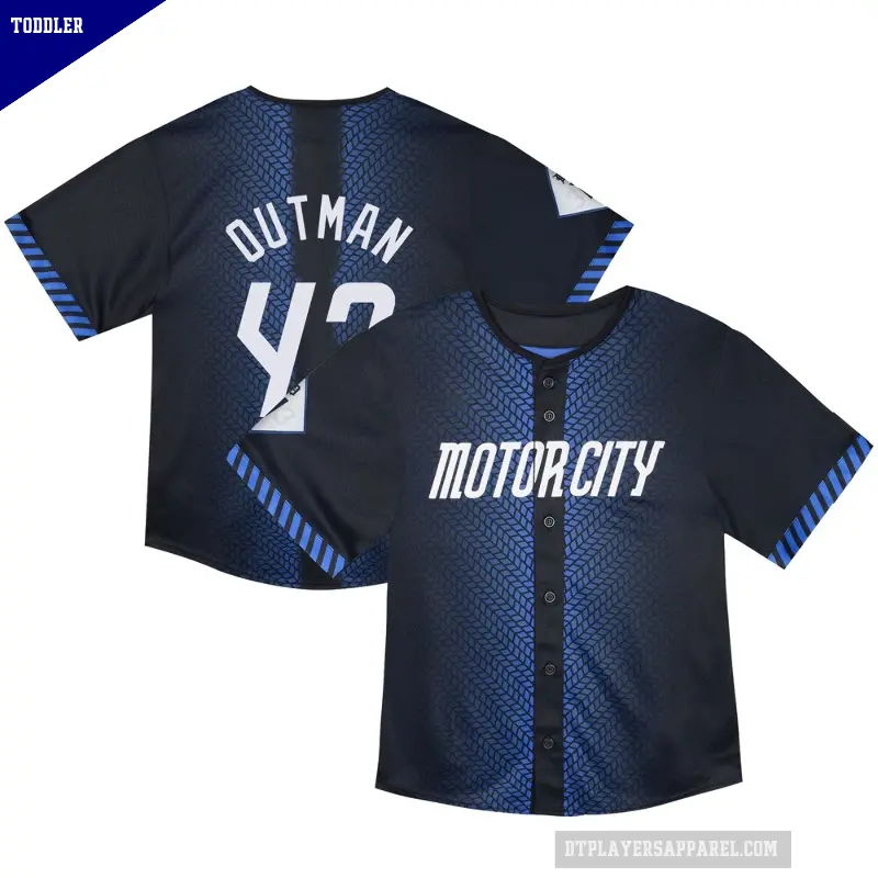 Toddler No.43 James Outman Detroit Tigers Blue Limited & Preschool 2024 City Connect Jersey