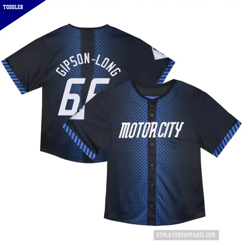Toddler No.66 Sawyer Gipson-Long Detroit Tigers Blue Limited & Preschool 2024 City Connect Jersey