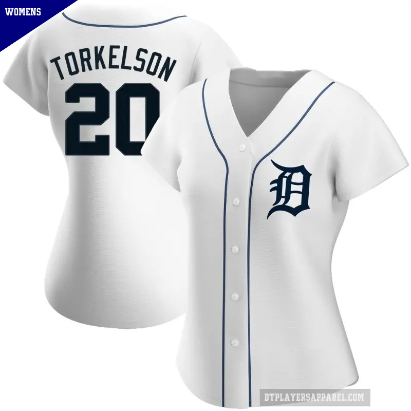 Women's No.20 Spencer Torkelson Detroit Tigers White Replica Home Jersey