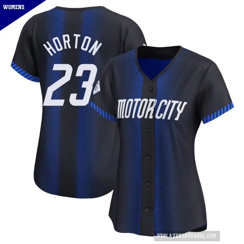 Women's No.23 Willie Horton Detroit Tigers Blue Limited 2024 City Connect Jersey