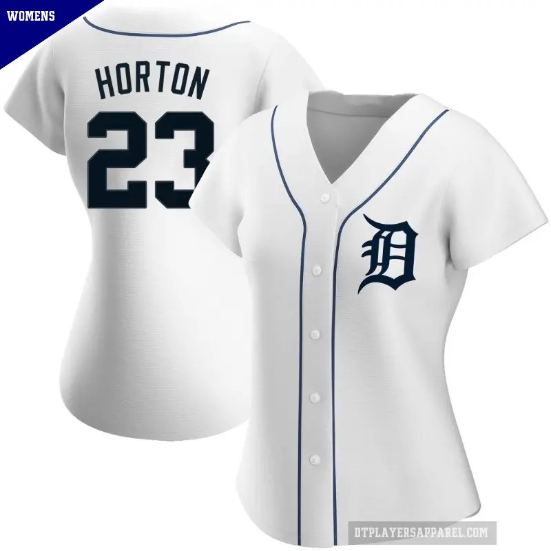 Women's No.23 Willie Horton Detroit Tigers White Authentic Home Jersey