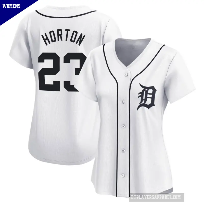Women's No.23 Willie Horton Detroit Tigers White Limited Home Jersey
