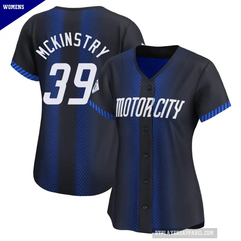 Women's No.39 Zach McKinstry Detroit Tigers Blue Limited 2024 City Connect Jersey