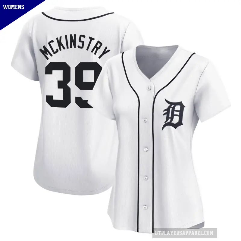 Women's No.39 Zach McKinstry Detroit Tigers White Limited Home Jersey
