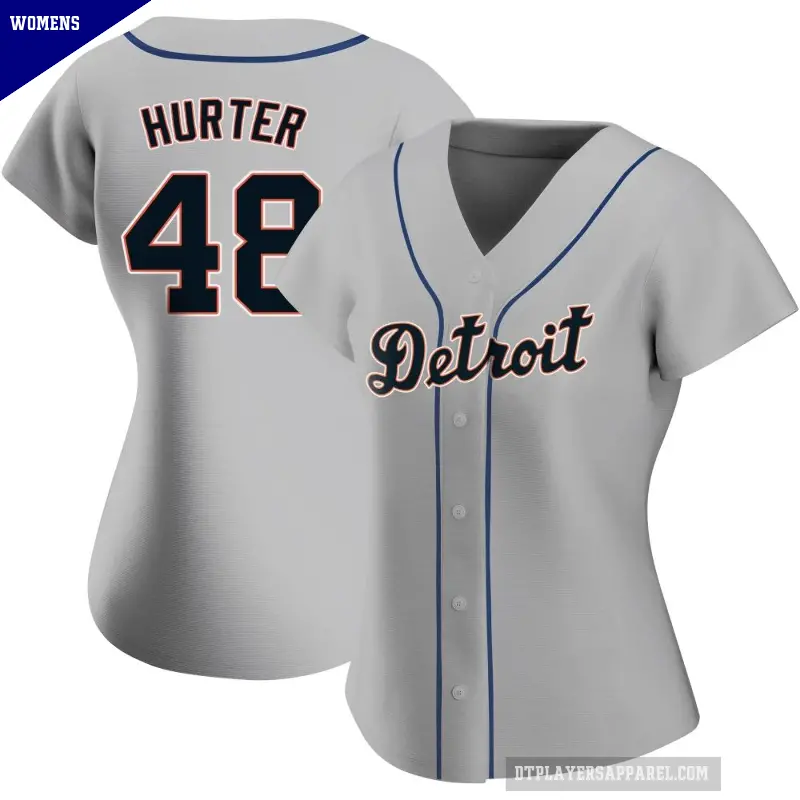 Women's No.48 Brant Hurter Detroit Tigers Gray Authentic Road Jersey