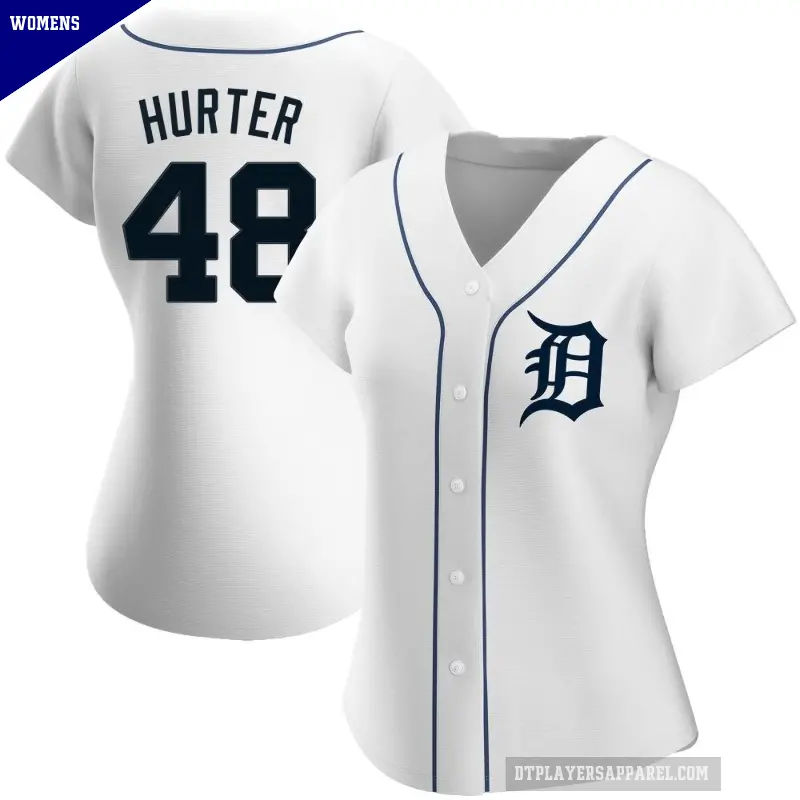Women's No.48 Brant Hurter Detroit Tigers White Authentic Home Jersey