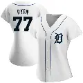 Women's No.77 River Ryan Detroit Tigers White Authentic Home Jersey
