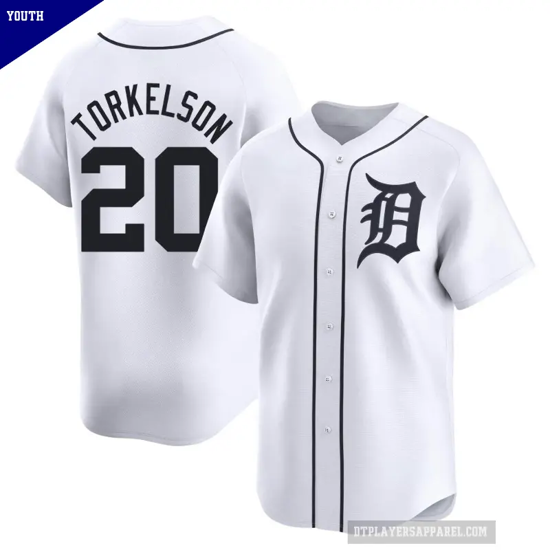 Youth No.20 Spencer Torkelson Detroit Tigers White Limited Home Jersey