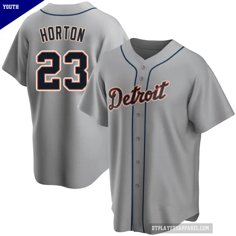 Youth No.23 Willie Horton Detroit Tigers Gray Replica Road Jersey