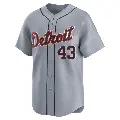 Youth No.43 James Outman Detroit Tigers Gray Limited Road Jersey