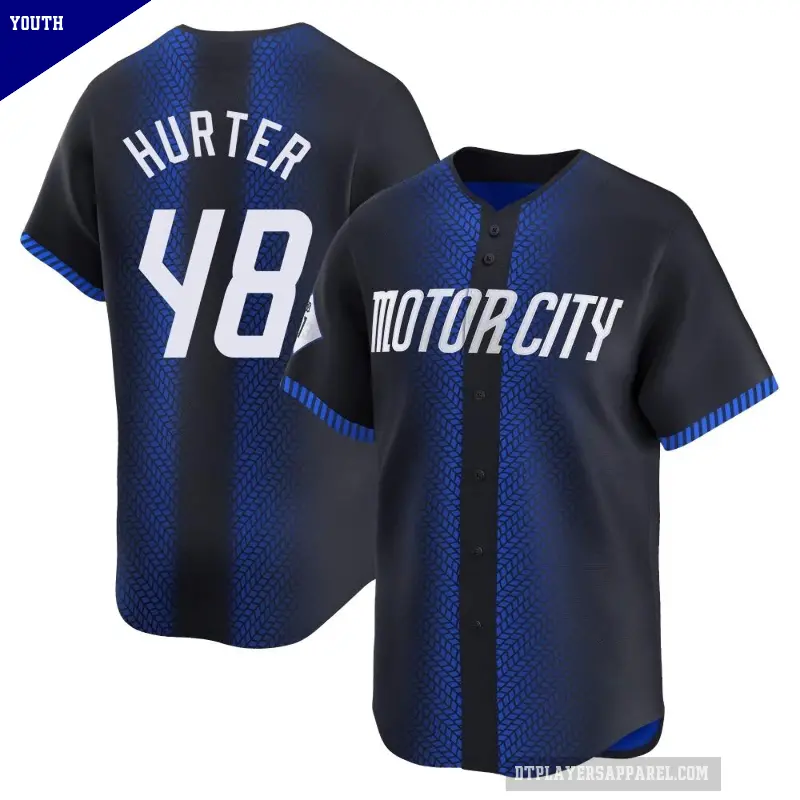 Youth No.48 Brant Hurter Detroit Tigers Blue Limited 2024 City Connect Jersey