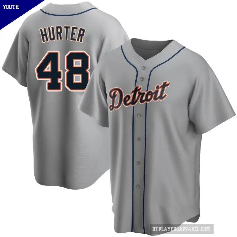 Youth No.48 Brant Hurter Detroit Tigers Gray Replica Road Jersey