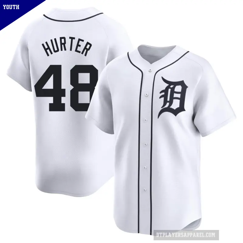 Youth No.48 Brant Hurter Detroit Tigers White Limited Home Jersey