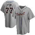 Youth No.77 River Ryan Detroit Tigers Gray Replica Road Jersey